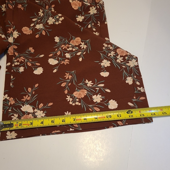 Torrid Pull-On Wide Leg Refined Crepe High-Rise Pant Floral 1X Pockets Polyester - Picture 6 of 9